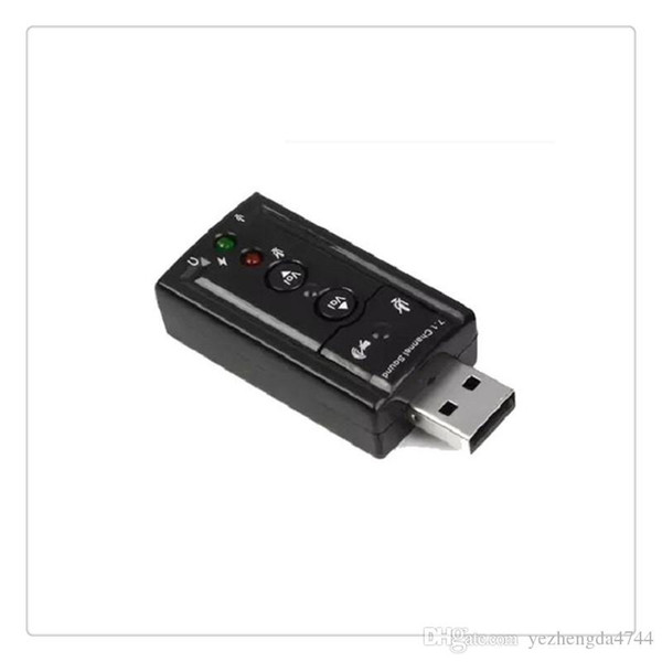 New convenient and portable USB 2.0 External Sound Card 3D 7.1 Audio Adapter Free Shipping