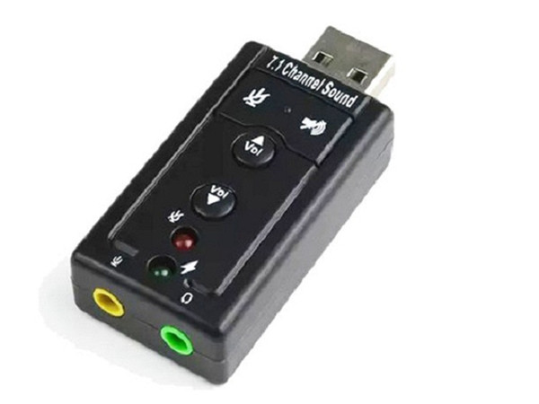 Hot selling Portable pc sound card Virtual 7.1 Channel 3D external 2.0 usb audio sound card Adapter For PC Laptop