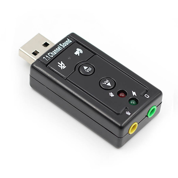 External USB Virtual 7.1 Sound Card USB to Jack 3.5mm Headphone Audio Adapter For Mac Win XP 7 8 Android Linux