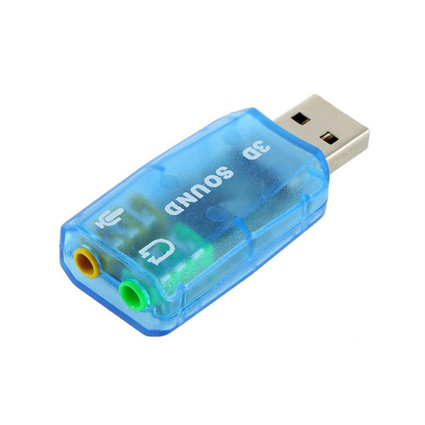 USB 2.0 to 3D Mic Speaker Audio Headset Sound Card Adapter 5.1 for PC Laptop New Arrival