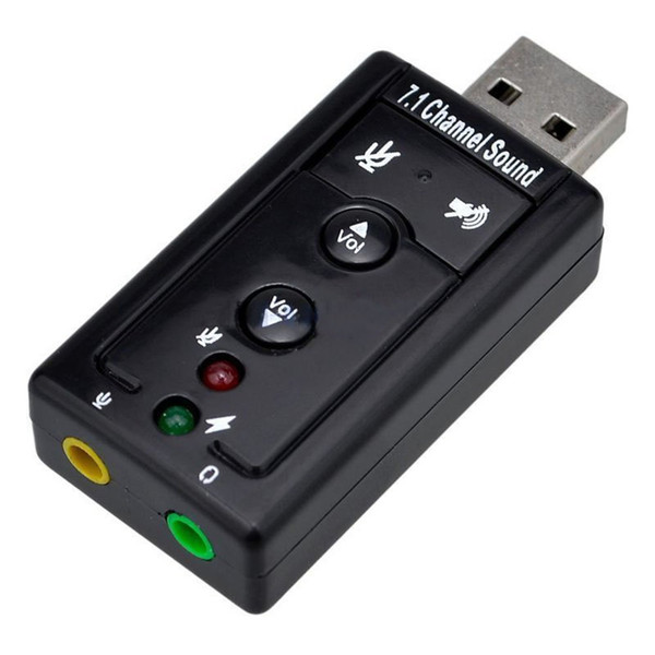 5 Pieces/Lot Virtual 7.1 Channel USB 3D External Audio Sound Card Adapter