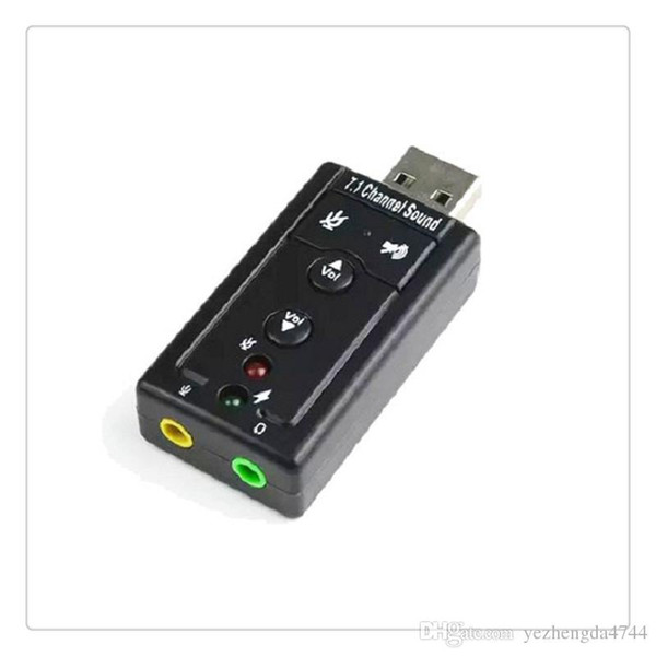 New convenient and portable USB 2.0 External Sound Card 3D 7.1 Audio Adapter Hot Sale