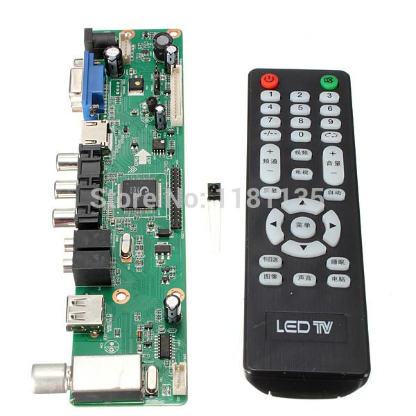 Universal LCD Controller Board 1920*1080 Resolution TV Motherboard VGA/HDMI/AV/TV/USB HDMI Interface Driver Board Free Shipping