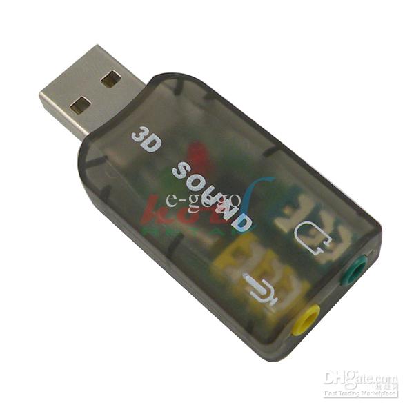 3D USB sound card, USB 2.0 Mic Speaker 5.1 Audio Sound Card ADAPTER