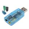 3D Audio Card USB 1.1 Mic/Speaker Adapter Surround Sound 7.1 CH for Laptop noteboo