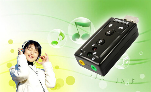 New JP209-B CM108 Mini USB 2.0 3D External 7.1 Channel Sound Virtual 12Mbps Audio Sound Card Adapter High Quality