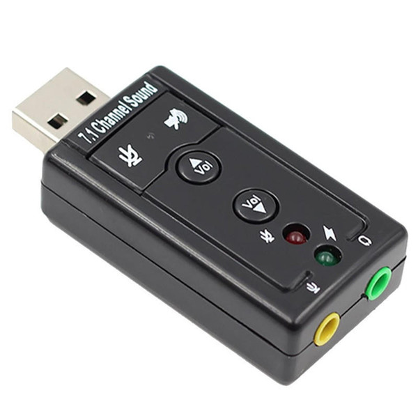 New USB 2.0 External Sound Card Channel 7.1 3.5MM Adapter Microphone Headphone Audio Interface