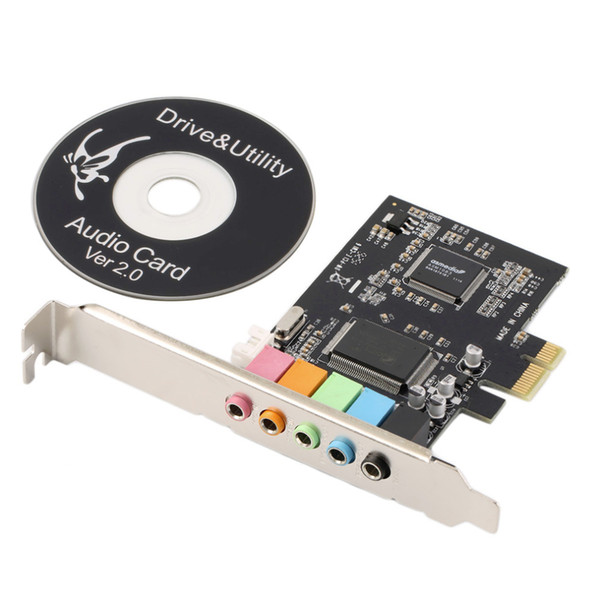 New PCI Express x1 PCI-E 5.1ch CMI8738 Chipset Audio Digital Sound Card NEW Wholesale