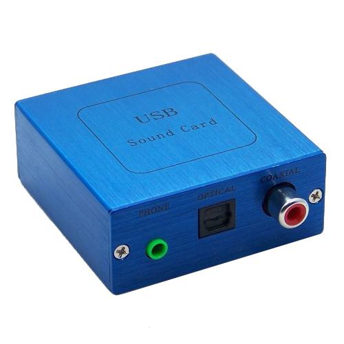 Freeshipping USB DAC USB to S/PDIF Sound Card Decoder Board + Aluminum case