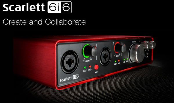 New Focusrite Scarlett 6i6II 6 In/6 Out USB 2.0 Audio Interface With Two Focusrite Mic Preamps professional sound card for recording