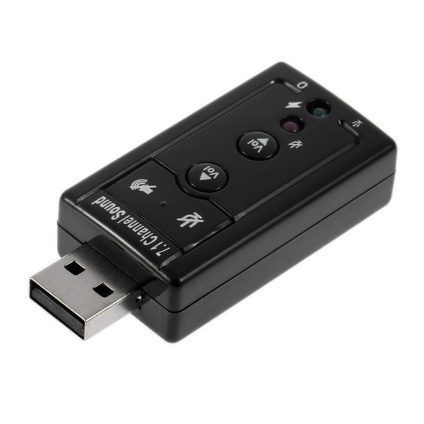 Mini USB 2.0 3DExternal 7.1 ChannelVirtual 12MbpsAudio Sound Card AdapterWholesale