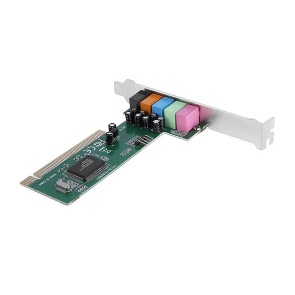 PCI 5 Channel 8738 Chip 3D Audio Stereo Digital External Sound Card with CD Driver for PC Desktop Support Sound 3D, EAX 3, EAX 4