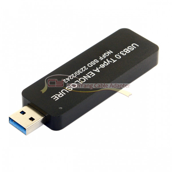 Retractable 42mm NGFF M2 B-key or B/M-key SSD to USB 3.0 External PCBA Conveter Adapter Card Flash Disk Type Black