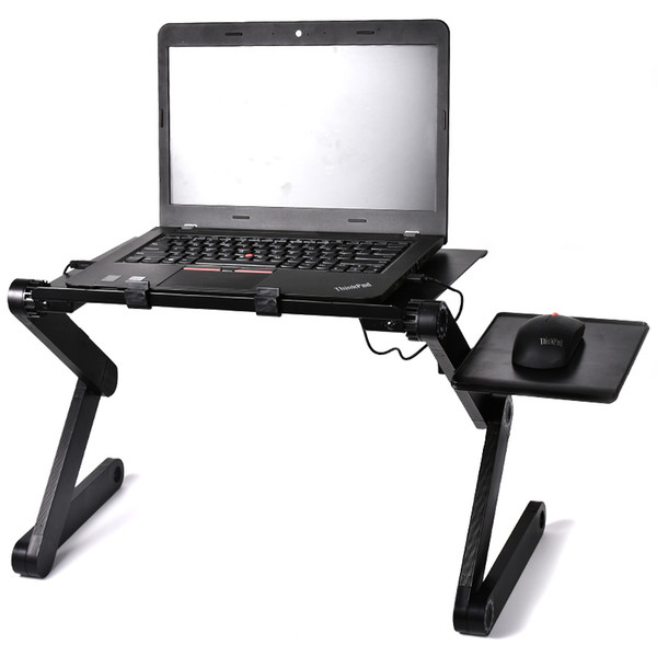 Laptop Desks Portable Adjustable Foldable Computer Notebook Lap PC Folding Desk Table Vented Stand Bed Tray with retail box Free shipping