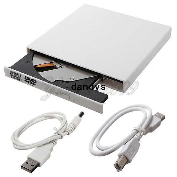 New External Case DVD CD Combo CD-RW CDRW DVD-ROM Burner Drive for MAC White USB 2.0 for PC Laptop Notebook Free Shipping,dandys