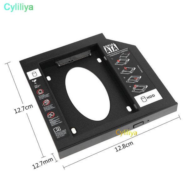 Universal 2.5 2nd 9.5mm 12.7MM Ssd Hd SATA Hard Disk Drive Second HDD Caddy Adapter Stand Holder Bay For Cd Dvd Rom CDROM Optical Bay Drive