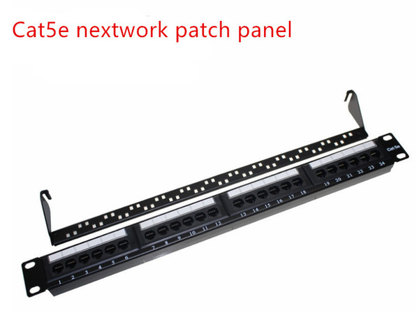 24-Port Cat5e Unshielded Wallmount or Rackmount Patch Panel, Compatible with 5e Cabling