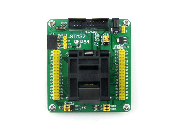 Freeshipping STM32 Programming Adapter Test Socket for LQFP64 QFP64 QFP Package 0.5mm Pitch =STM32-QFP64