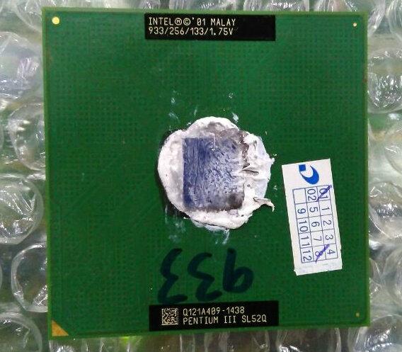 100% Tested Work Perfect for Intel PIII 933/256/133/1.75V SL52Q 3 933 CPU