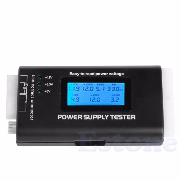 LCD Power Supply Tester Multifunction Computer 20 24 Pin Sata LCD PSU HD ATX BTX Voltage Test Source High Quality