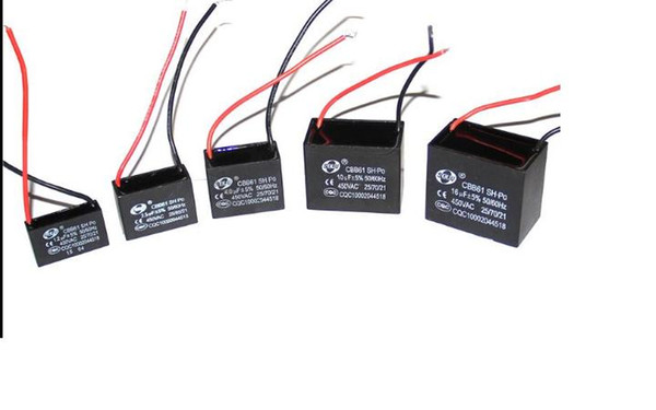 10PCS CBB61 starting capacitance AC 450V 1uF -5uf, wire Terminal Ceiling Fan Motor Run Capacitor