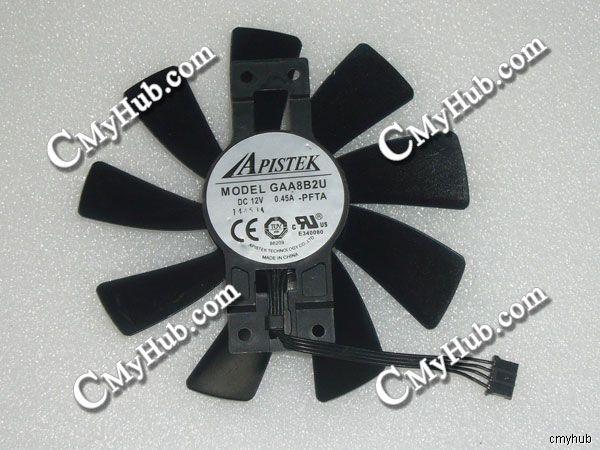 Free shipping Sapphire R9 380 2G D5 R9 380 4G D5 OC GAA8B2U PFTA Video Graphics Card Cooling Fan