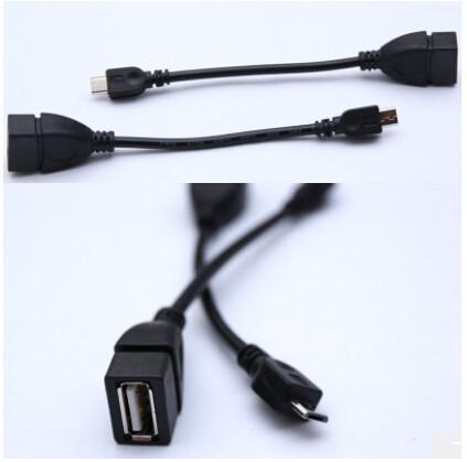 Black Micro USB Cable OTG cable 10cm mini usb cable for samsung galaxy S2/S3/S4 i9100 i9300 i9500