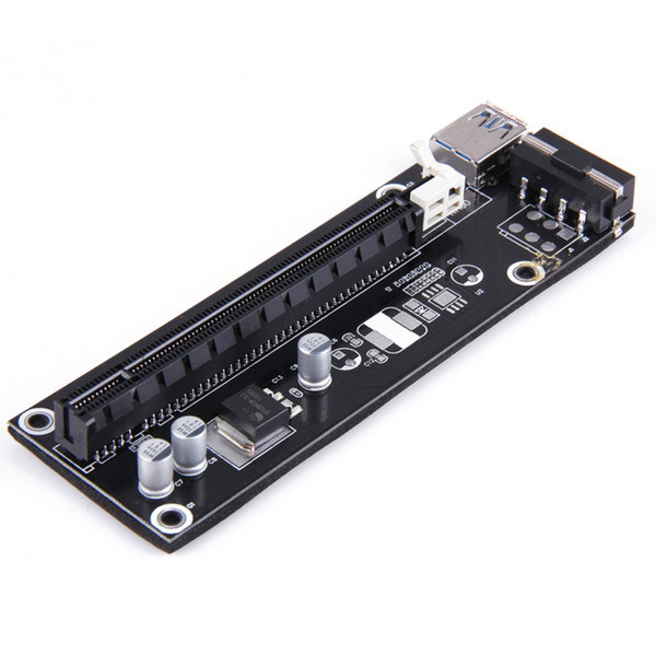 PCI 1X TO 16X PCI-E PCI for bitcoin E Express Riser Extender Adapter Card Power for Bitcoinwith 50cm USB 3.0 Cable