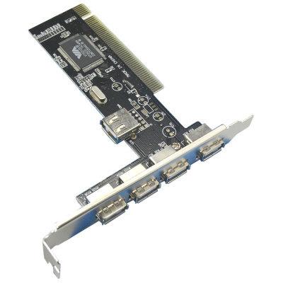 PCI transfer 4USB port VIA conversion card transmission rate 10/100Mbps suitable for network type Ethernet main chip VIA chip