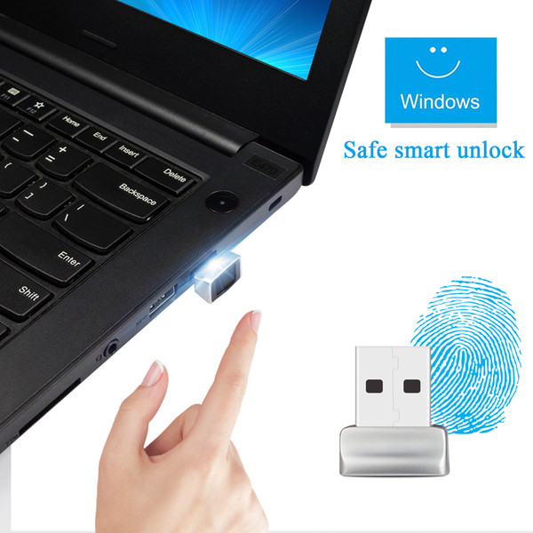 USB Fingerprint Reader, Windows 7/8/10 Hello Biometric Fingerprint Scanner PC Dongle for Password-free&File encryption Convenience, Compatib