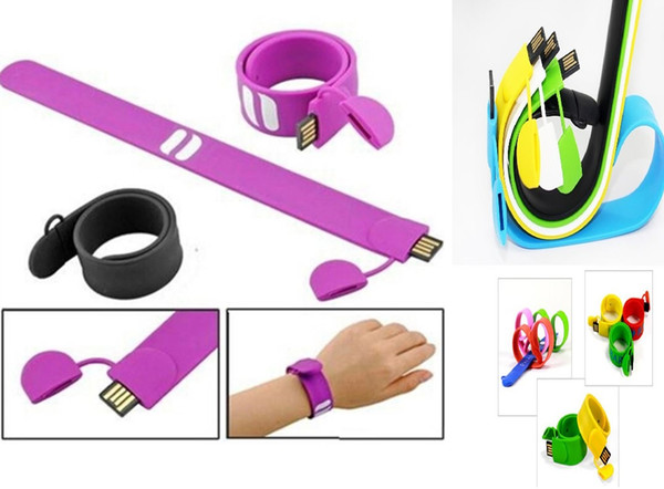 100% real capacity Silicone Bracelet Wrist Band 16GB 16GB 8GB 4GB USB 2.0 USB Flash Drive Pen Drive Stick U Disk Pendrives