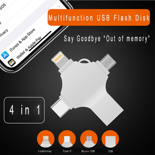 Ingelon Usb Flash 16gb 32gb 64gb 128gb Pendrive USB-C Type C Encrypted DIY LOGO micro USB otg Memory Stick for iphone ios phones