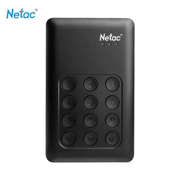 Netac K588 500GB/1TB/2TB HDD USB 3.0 Portable HDD disco 256-bit Encryption Keypad Lock for Laptop PC External Hard Disk Drive