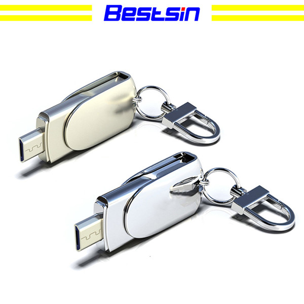 Bestsin high quality metal 16GB OTG USB Flash Drive Micro USB Pen Drive Memory Stick Pendrive U Disk For Android phone Real Capacity