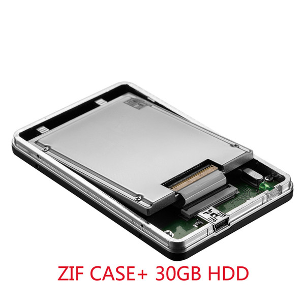 Zheino ZIF/CE External HDD Hard Disk Drive 30GB with USB 2.0 (Metal)