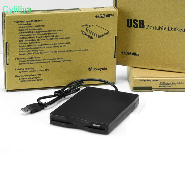 1.44 MB 3.5'' USB External Portable Floppy Disk Drive with retail package box