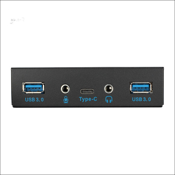 USB 3.1 Type C Floppy Drive Panel & 2 Port USB 3.0 Hub & Audio Port Chassis Front Panel with 20Pin Cable