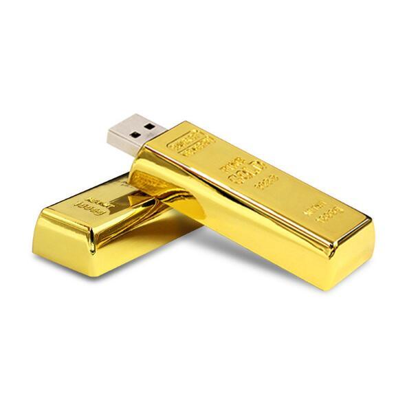 128GB usb flash drive Latest desgin Bullion Gold Bar USB 2.0 Flash Memory Drive Stick U disk 128mb 8GB 16GB 32GB 64GB Pendrive