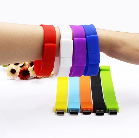 Free shipping New arrive! 7 colors beauty bracelet pen drive pendrive 4GB 8GB 16GB 32GB usb flash drive wristband memory Stick fashion gifts