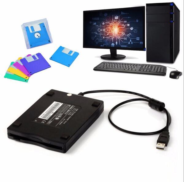 Hot New 3.5 inch 1.44MB FDD Black USB Portable External Interface Floppy Disk FDD External USB Floppy Drive for Laptop