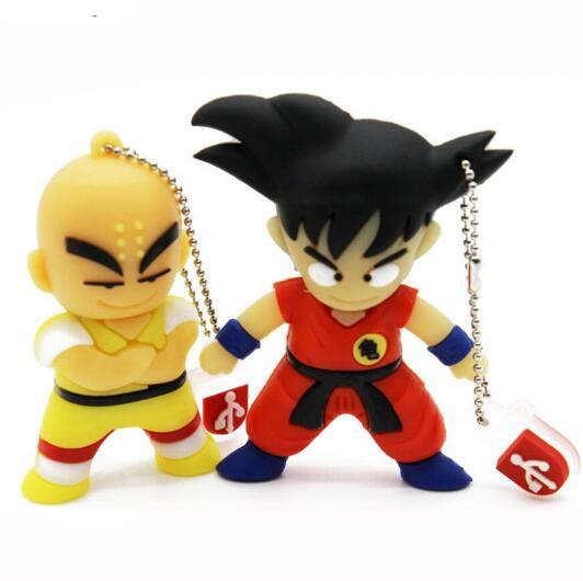 Cute Cartoon Goku Kuririn Gifts pen drive 8GB 16GB 32GB Dragon Ball Usb Flash Drive Pendrive memory stick USB creativo Wholesale