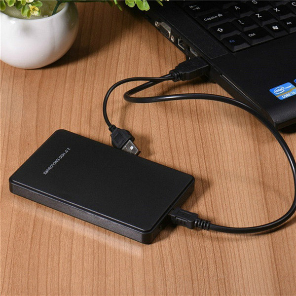 2.5 USB 3.0 HDD Case Hard Driver 3TB SATA External Box Disk Case Black Great for Office Works for Hard Drive