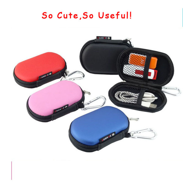 Wholesale # 10pcs a lot Mini Hold Case Storage Case For Headphones Earphone Earbuds Carrying Hard Bag Box For Keys Coin