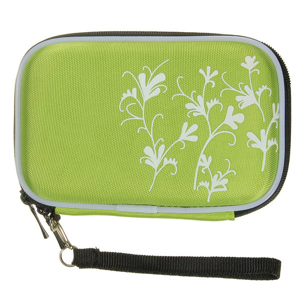 YOC Abrasion hard disk Portable Drive Zipper Cover Case Bag Shockproof Scratch-resistant 2.5 '' HDD Bag green