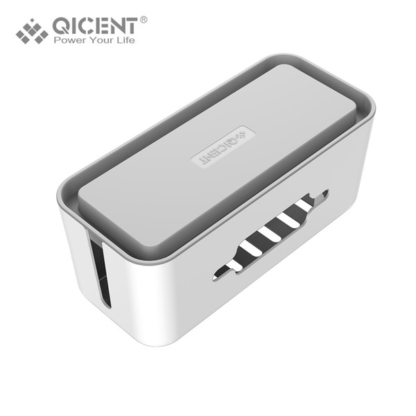 Wholesale- QICENT Cable Management Box Cable 12.21x5.43x5.12 Inches Management Box Organizer Super Large Cable box for Power Strips