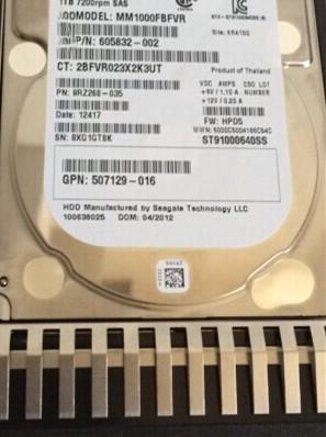 New and retail package for 605835-B21 606020-001 605832-002 1TB 6G 10K 2.5 SAS