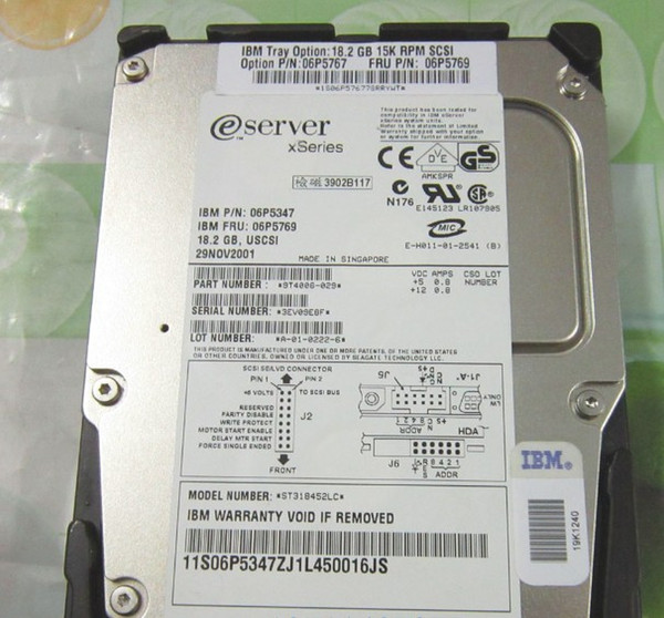 100% Tested Work Perfect for IBM 18G/18.2GB 06P5769 06P5767 06P5347 15K U160 80