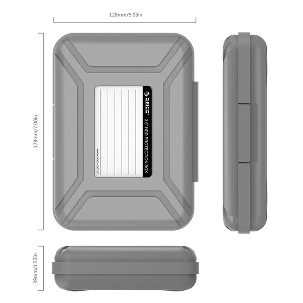 ORICO PHX-5S 5 Bay 3.5 inch Protective Box / Storage Case for Hard Drive(HDD) or SDD with Waterproof Function- 5PCS/LOT