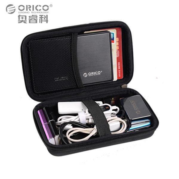 Wholesale- ORICO 2.5 inch Storage Bag for 2.5inch HDD SSD USB Cables USB Chargers Power Bank Earphone and More