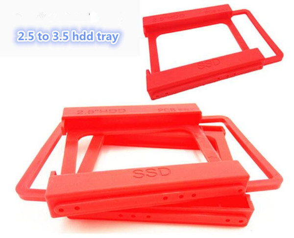 Wholesale- free ship ,Hard drive bays for SSD,2.5 to 3.5 hard drive tray,Plastic 2.5 to 3.5 hard drive bracket